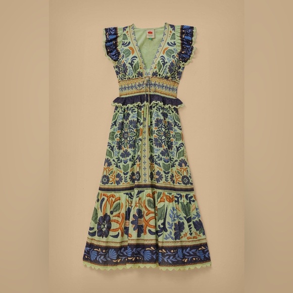 FARM Rio Ocean Tapestry Green Maxi Dress - Picture 6 of 13